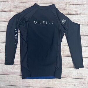 O'Neill Black Technobutter Composite Long Sleeve Rash Guard | Size Medium